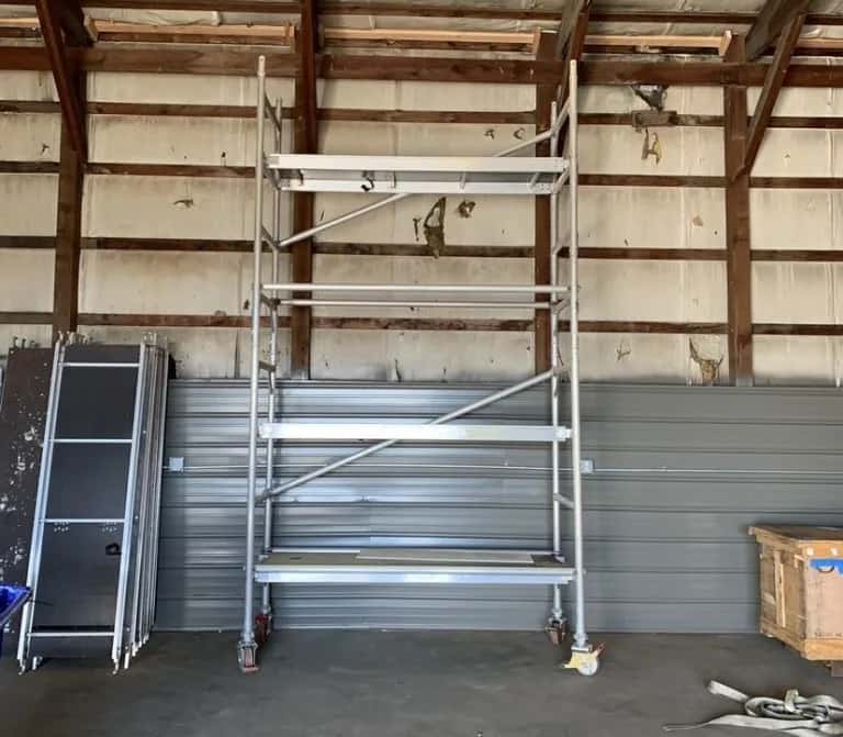 New Aluminum Scaffold And Scaffold Plank Selling As Used Equipment.