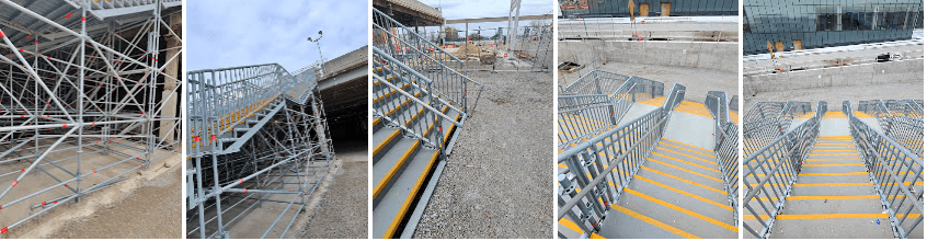 High-Capacity Layher Pedestrian Stair System (IBC & ADA Compliant)